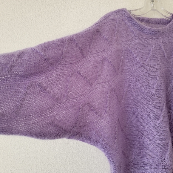Vintage 1980th mohair  knit  sweater size Large. - Picture 4 of 12